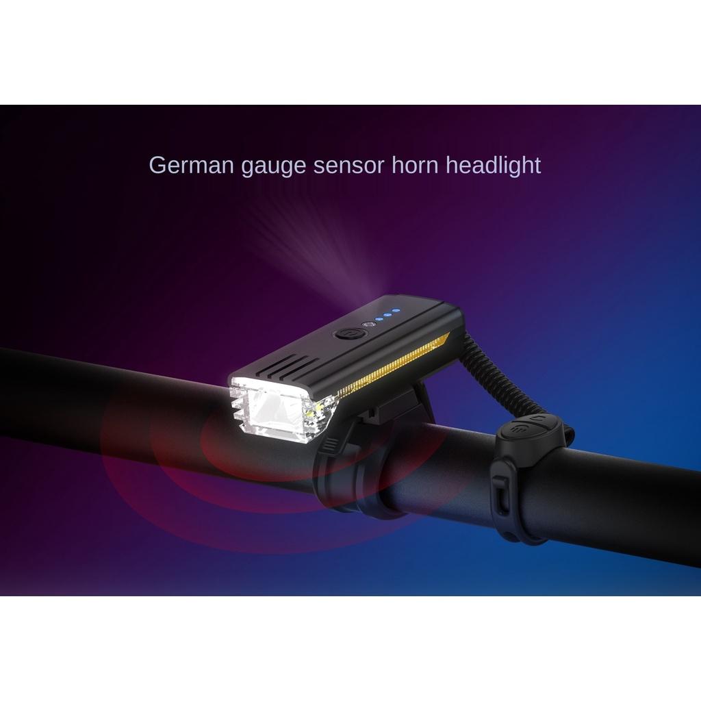 Đèn pha xe đạp 120db sạc USB thông minh chống thấm nước chất lượng cao