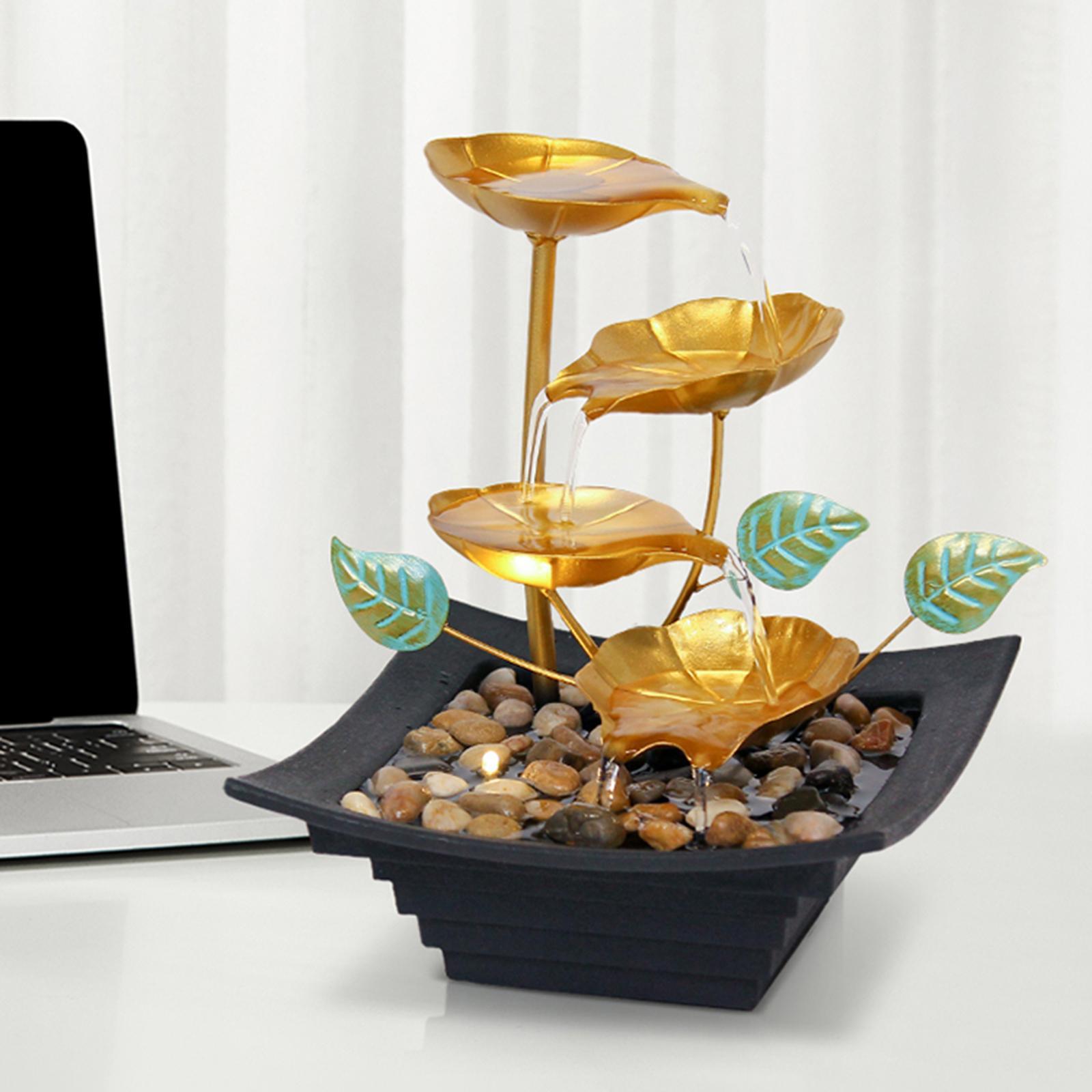 Desktop Waterfall Fountain Indoor Relaxation Tabletop Fountain for Bedroom
