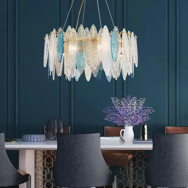 Đèn chùm phale LUXURY trang trí phòng khách, đèn thả trần, đèn trang trí KT 800mm,