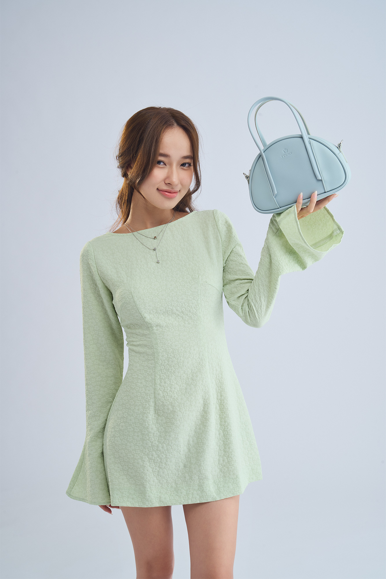 Túi Yuumy ( Thời trang nữ dáng hến dễ thương size 21 - Túi đeo chéo da Seasand YN233 )
