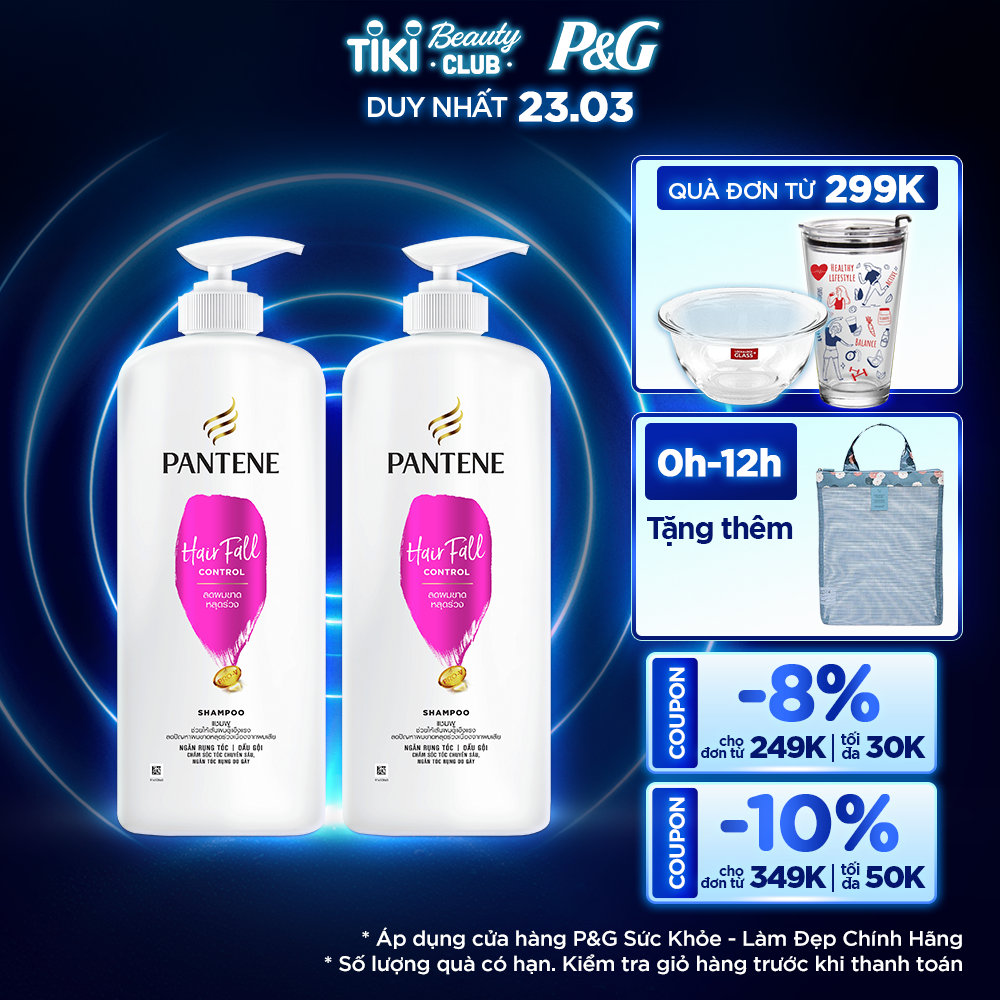 Combo 2 Dầu Gội PANTENE Ngăn Rụng Tóc 1.2L