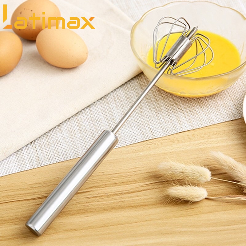 Cây Đánh Trứng Cầm Tay Tự Xoay Inox Chống Han Gỉ - Máy Đánh Trứng, Tạo Bọt Cà Phê Cầm Tay Tự Khuấy Cao Cấp