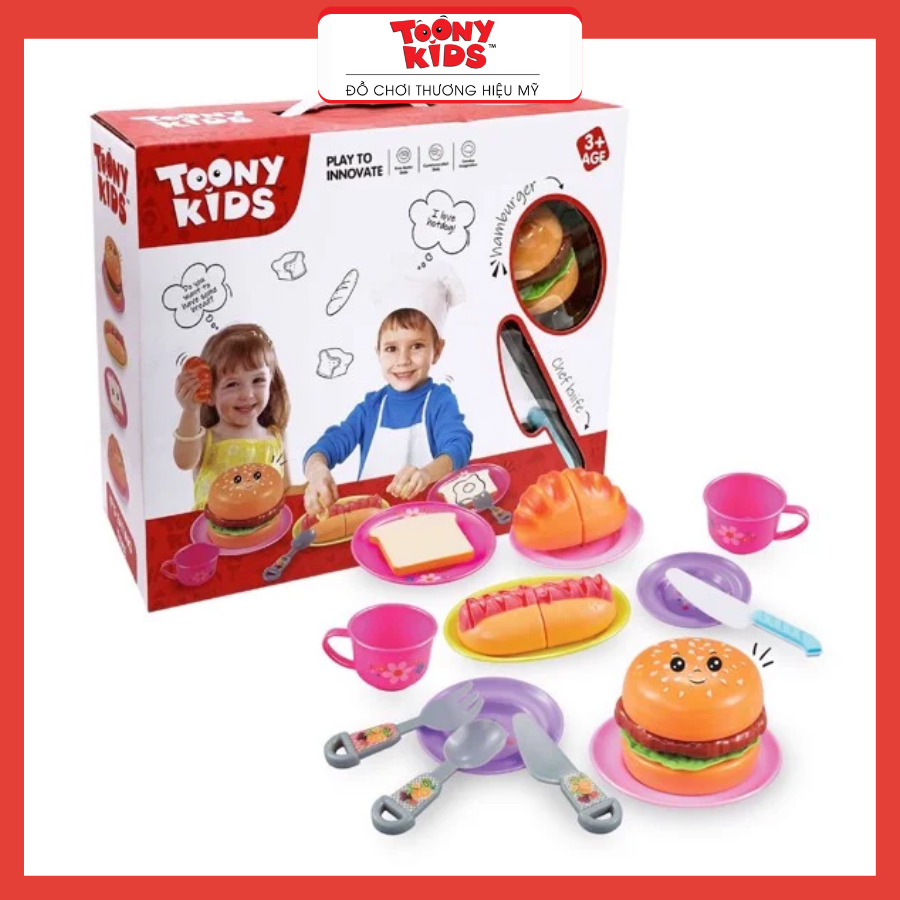 Đồ Chơi Bộ Nấu Ăn 30 TOONYKIDS - Đồ Chơi Nhà Bếp Cho Bé - It's Eating Time TN132