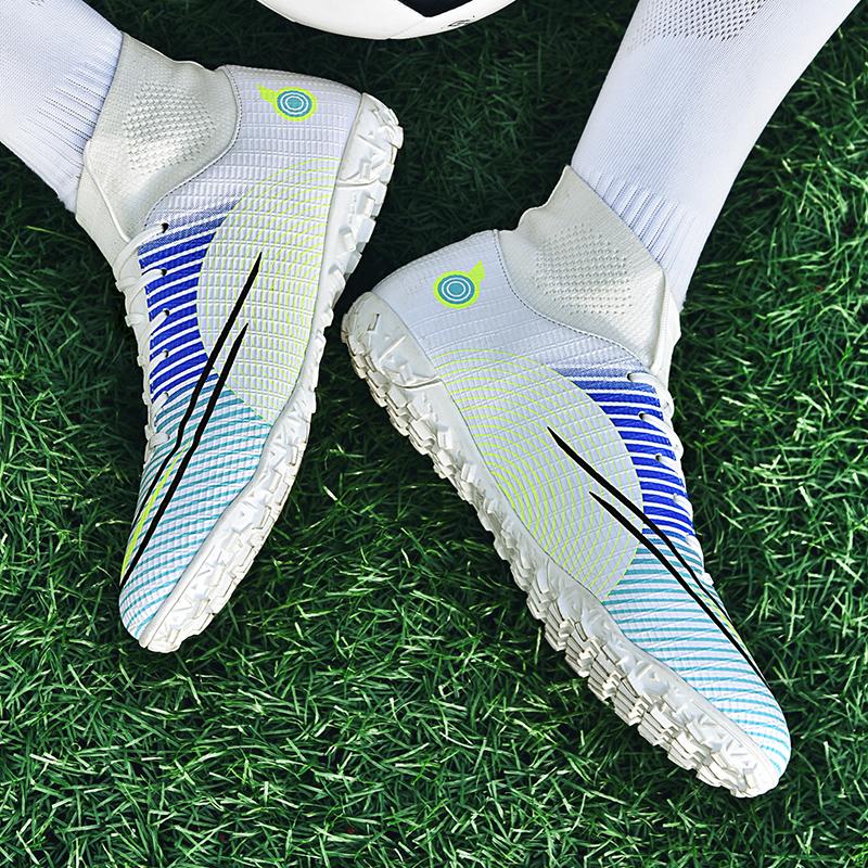 LSYAAAAA giày bóng đá trẻ em Fg cao mắt cá chân giày bóng đá nam ngoài trời chống trượt futsal giày bóng đá sân nhân tạo 2023