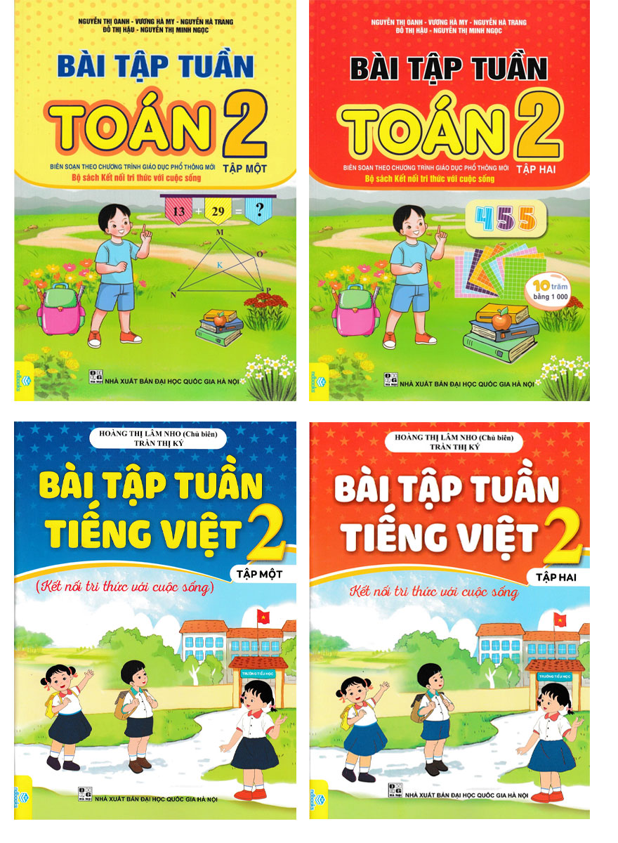 Combo ND - Bài Tập Tuần Toán + Tiếng Việt Lớp 2