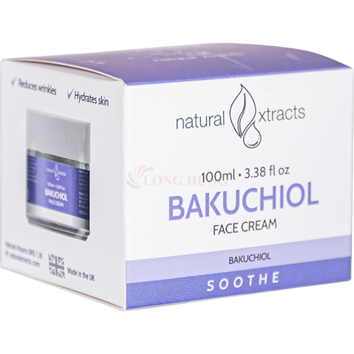 Kem dưỡng ẩm Natural Xtracts Bakuchiol Face Cream giúp giảm nếp nhăn và chống lão hoá (100ml) - Hàng chính hãng
