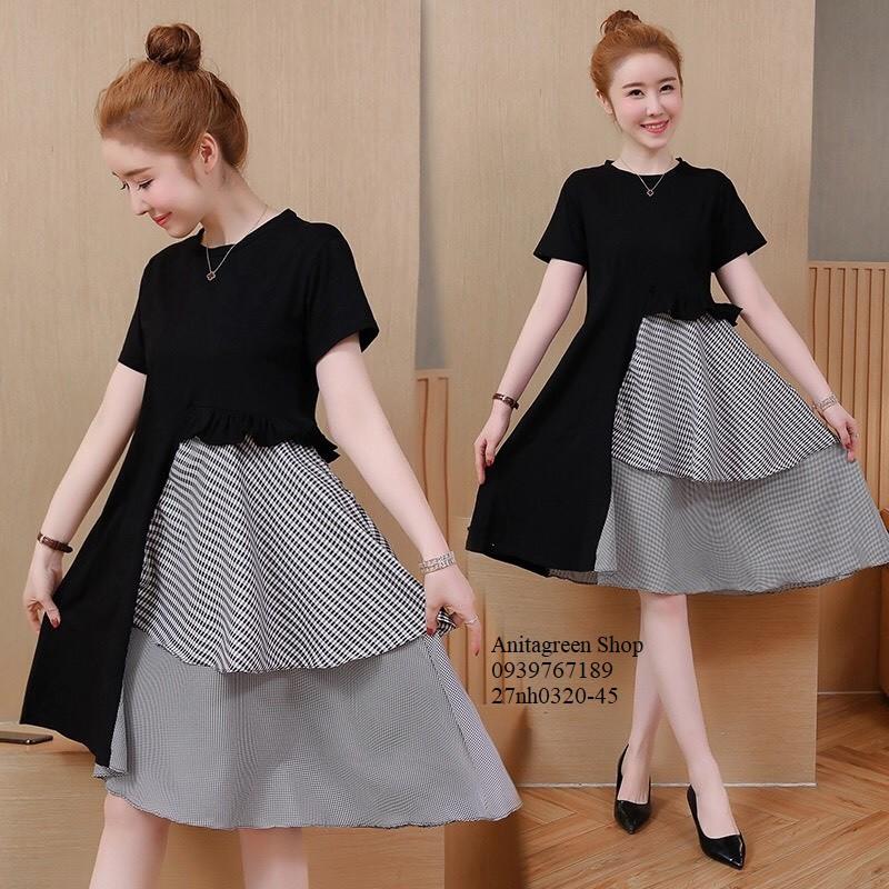 27nh0320-ĐẦM XÒE PHỐI CARO TẦNG s-6xl