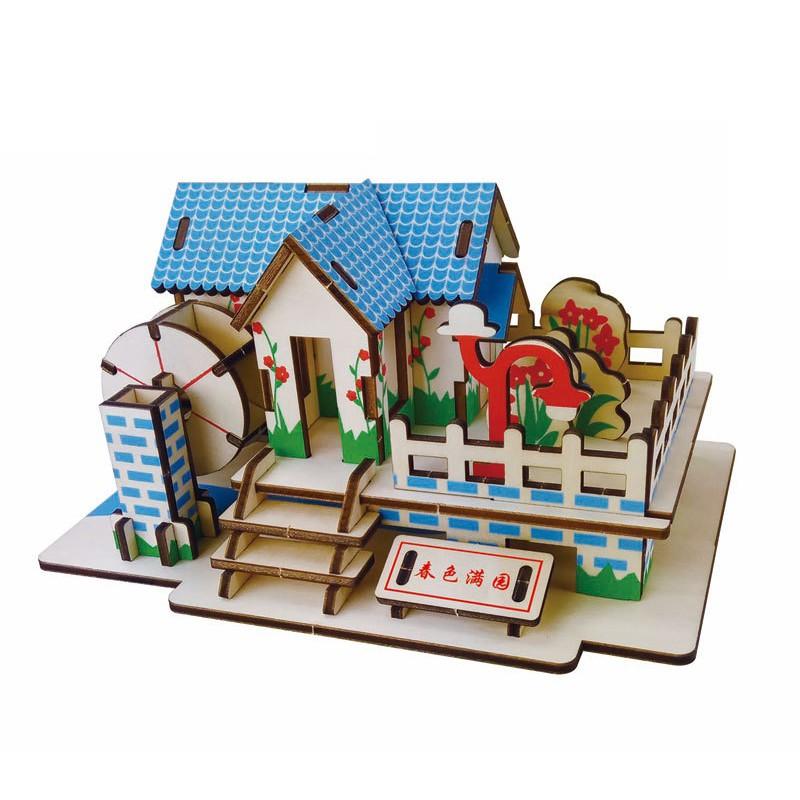 Mô Hình lắp ráp gỗ 3D - Nhà Vườn Mùa Xuân