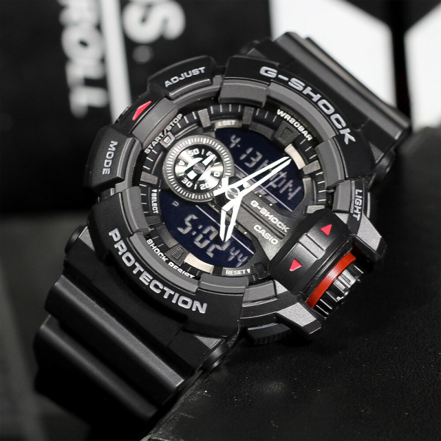 Đồng hồ nam dây nhựa Casio G-Shock chính hãng GA-400-1BDR (51mm)