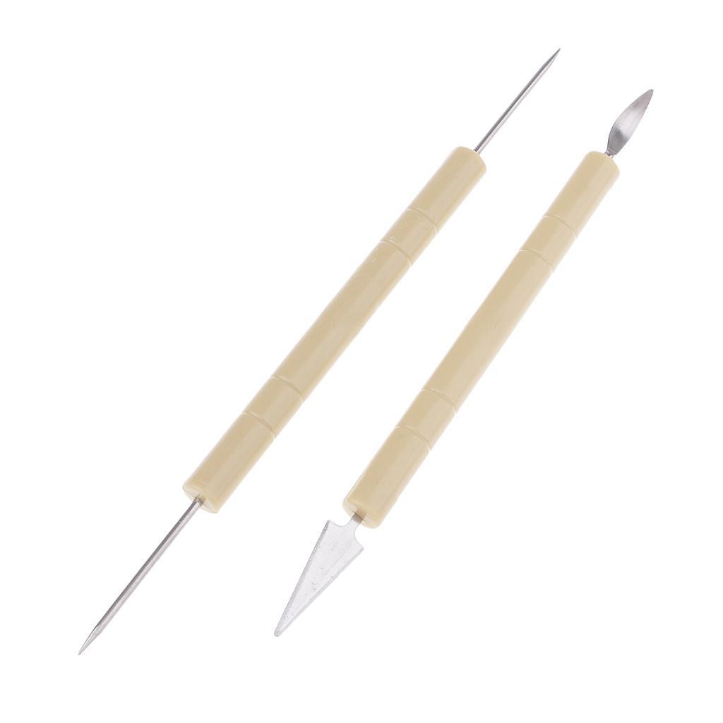 5 Pieces Carving Clay Sculpting Hand Tools Modeling Sculpting Tool Plastic Handle Pottery Carving Tool Set Silicone Rubber Shapers Polymer Modeling