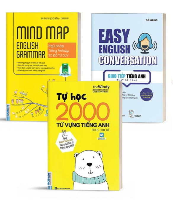 Combo Mindmap English Grammar Và Easy English Conversation Tặng Tự Học 2000 Từ Vựng Tiếng Anh Cơ Bản - Bản Quyền