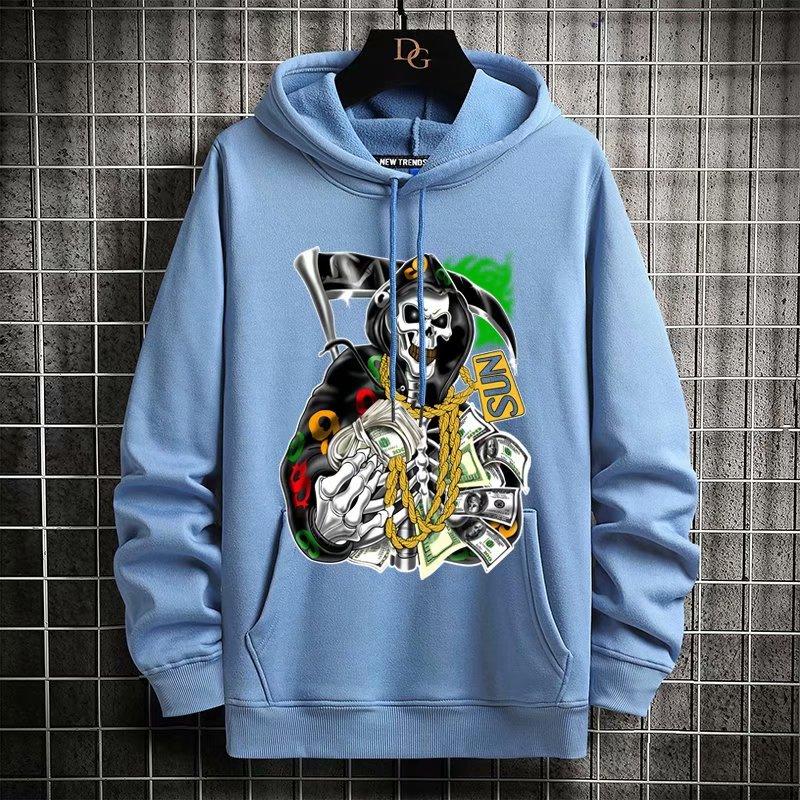 Áo khoác hoodie dáng rộng in họa tiết thời trang 8 màu phong cách trẻ trung