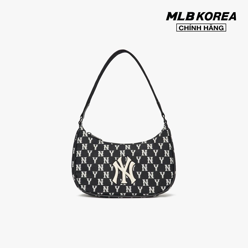 MLB - Túi đeo vai nữ chữ nhật Monogram Jacquard Hobo 3ABQS012N