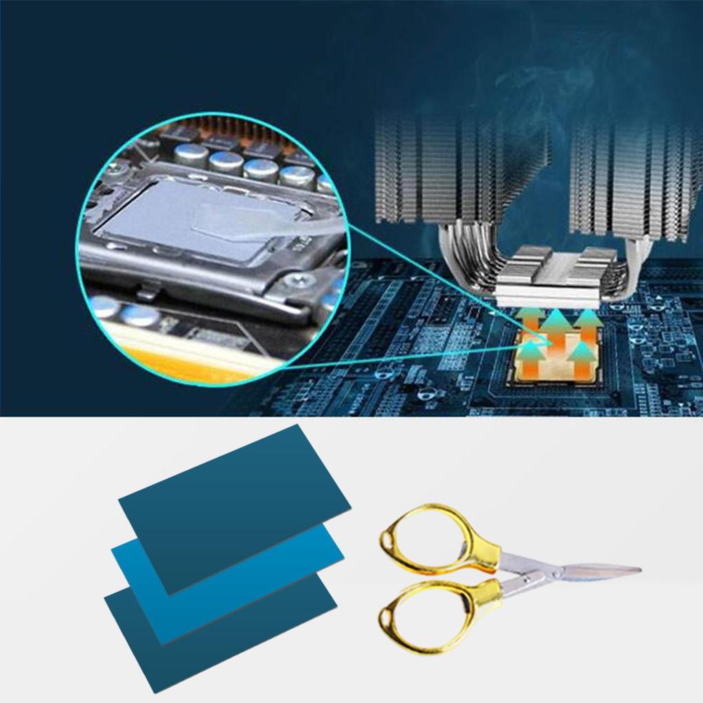 Silicone Thermal Pad 0.3mm/0.5mm/1.0mm Thermal Conductivity for Laptop Heatsink