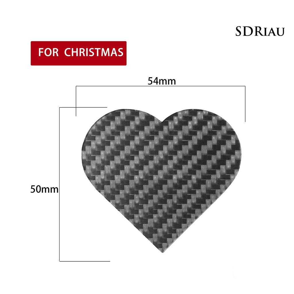 Miếng Dán Sợi Carbon Hình Trái Tim Trang Trí Cửa Xe Hơi
