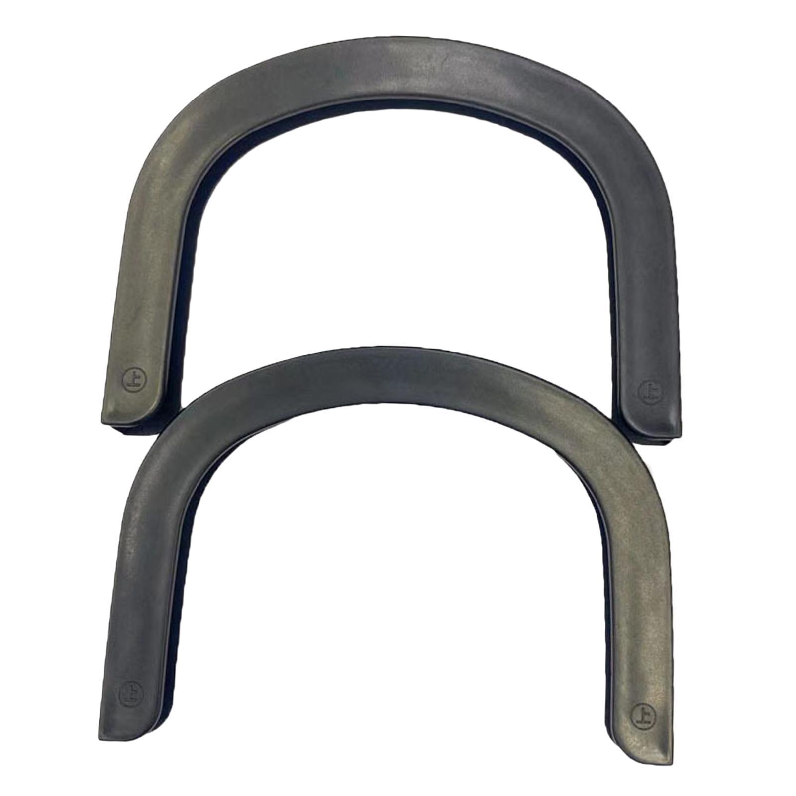 2pcs Rubber Strip  Gear for Longboard Skateboard Protection Black