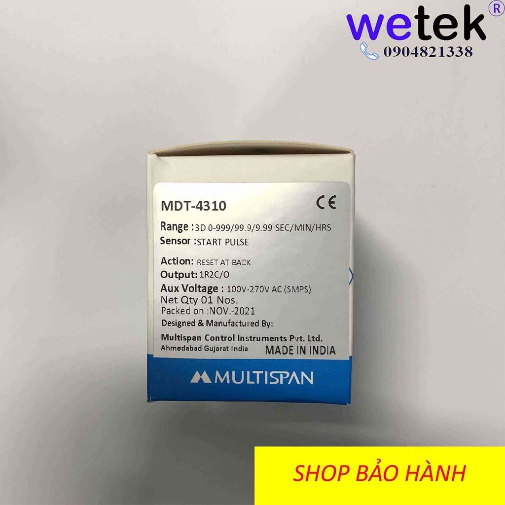 Multispan MDT 4310 Timer kiểu cơ, lắp mặt cánh tủ, phím xoay, màn LED, dải siêu rộng 0s-999h