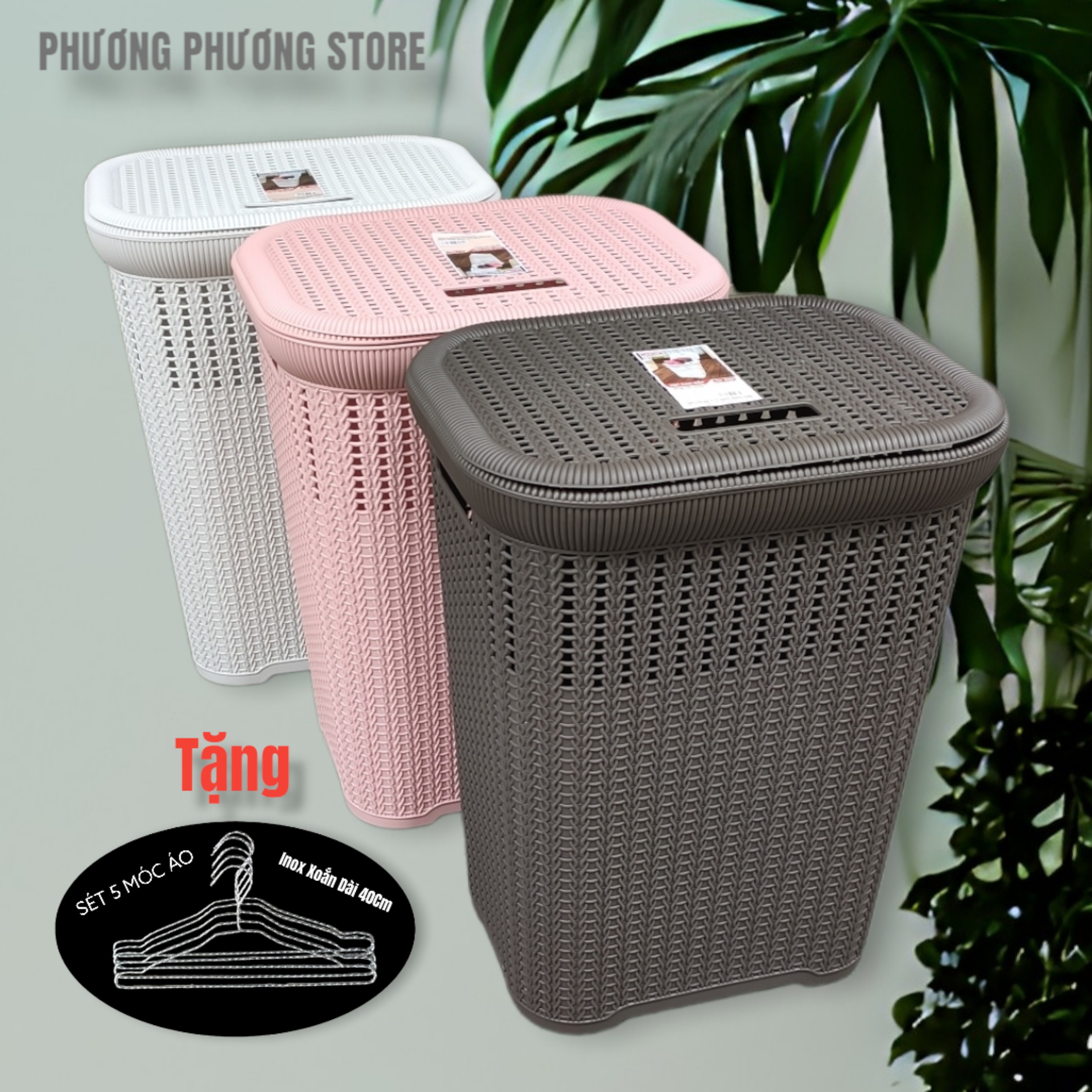 Giỏ đựng đồ quần áo có nắp Hàn Quốc