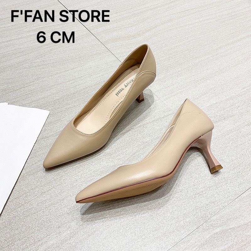 31 32 Size Bé Giày Cao Gót (DA THẬT) Mềm Mại 42 43 Size Lớn - Đen Be Trắng sữa FFAN STORE