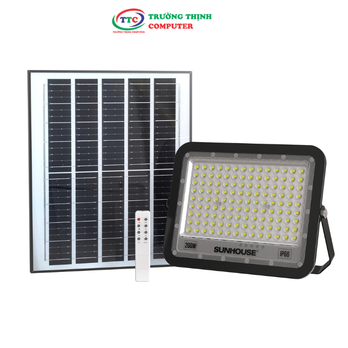 ĐÈN PHA NĂNG LƯỢNG MẶT TRỜI  SPEC SHE-LSPPLSE01.200W