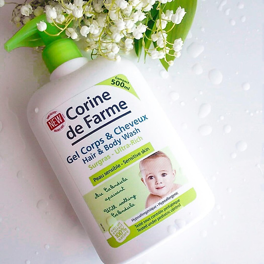 Corine De Farme Gel Tắm Gội Cho Bé Hair &amp;amp; Body Wash 500ml