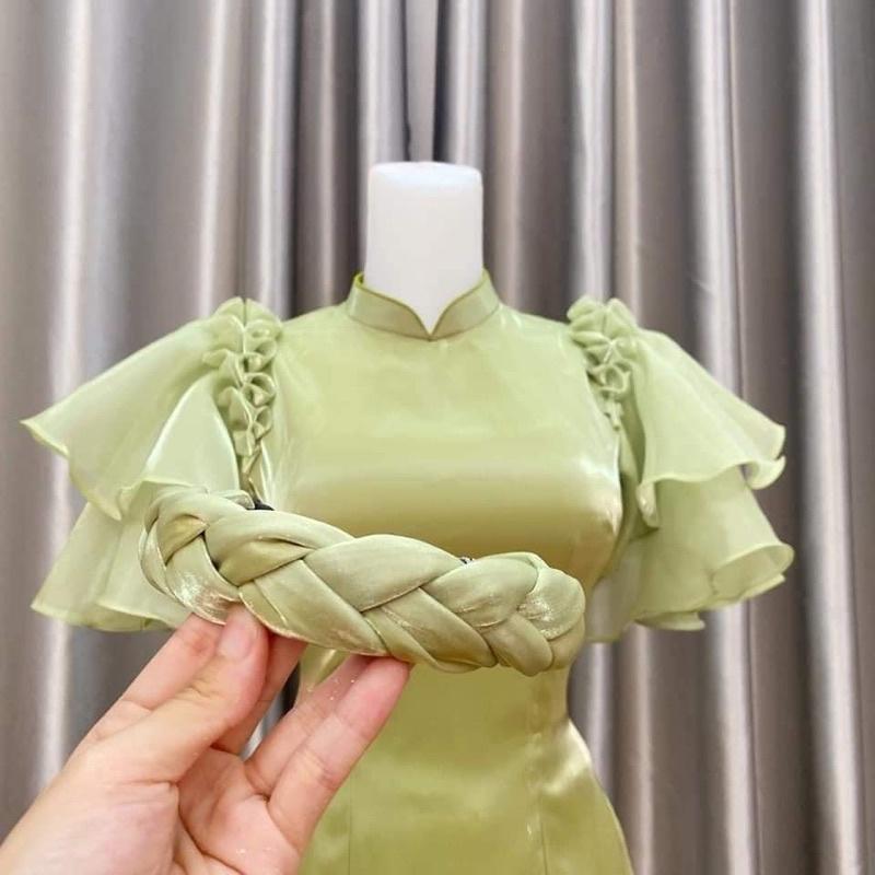 Áo dài cách tân 4 tà tơ óng kèm quần