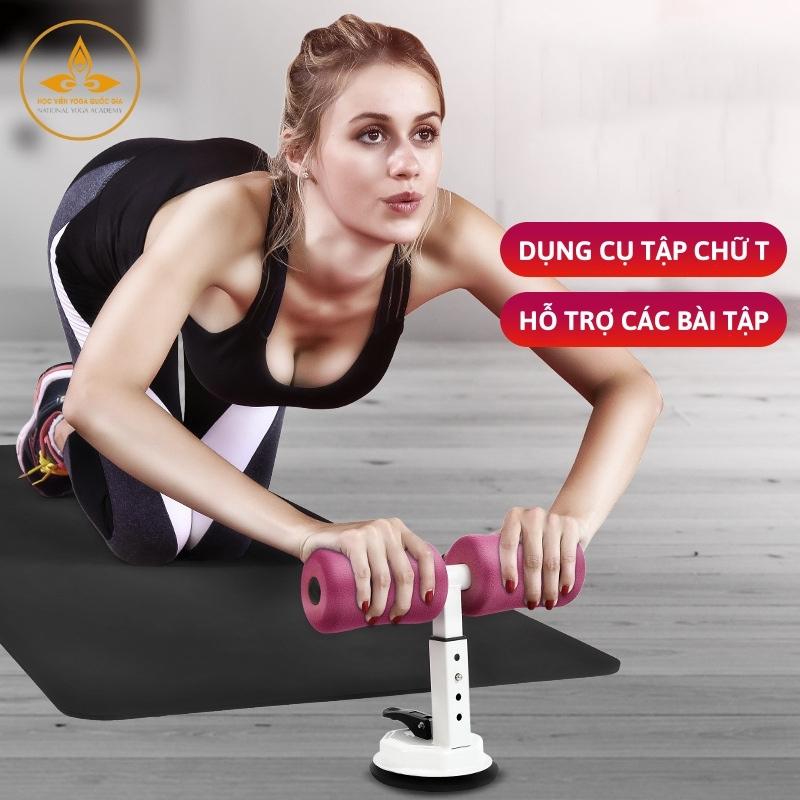 Combo 2 dụng cụ tập Yoga : 1 Thảm 2 lớp 8mm TPE cao cấp chống thấm nước + 1 Dụng cụ tập bụng chữ T săn chắc các cơ