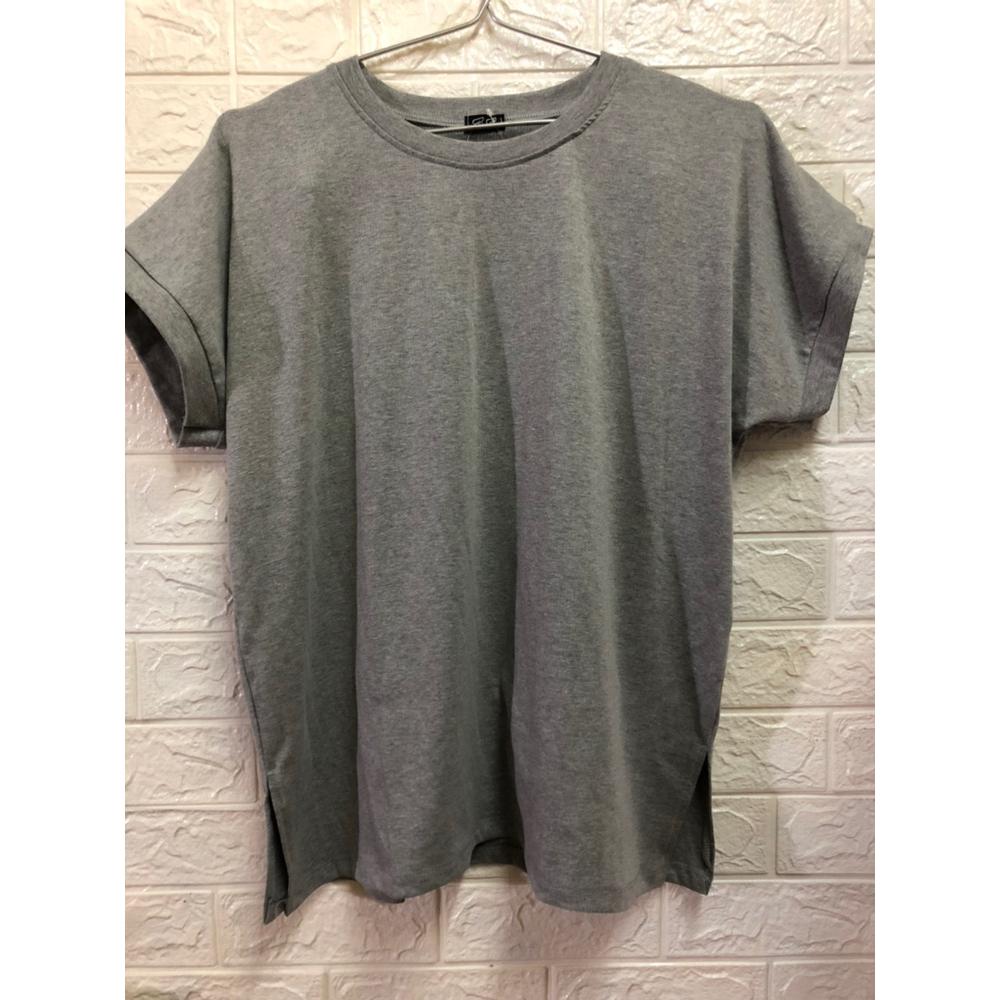 Set Áo Phông Tay Lỡ Kèm Quần Dài Vải Cotton Xám