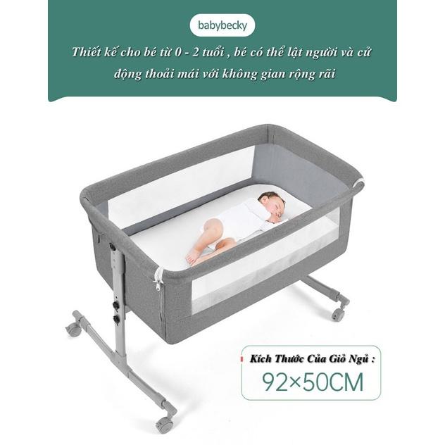 Nôi Di Động Đu Đưa An Toàn Cho Bé Có Mùng Chống Muỗi BabyBecky Phiên Bản Deluxe - Phiên Bản Cao Cấp