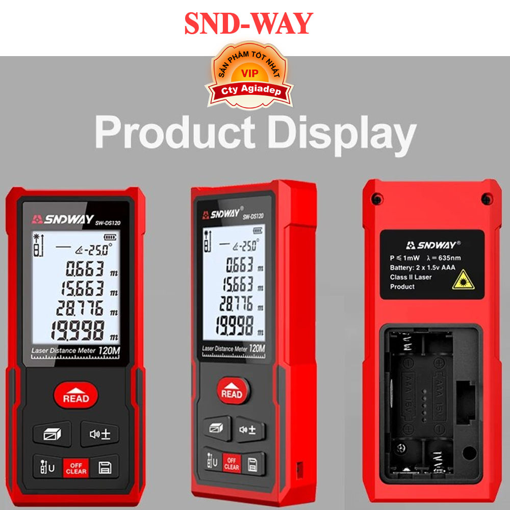 Máy Đo Khoảng Cách Laser Loại 50m / 70m/ 100m/ 120m SNDWayĐa Năng - Dễ Dàng Sử Dụng Từ Xa
