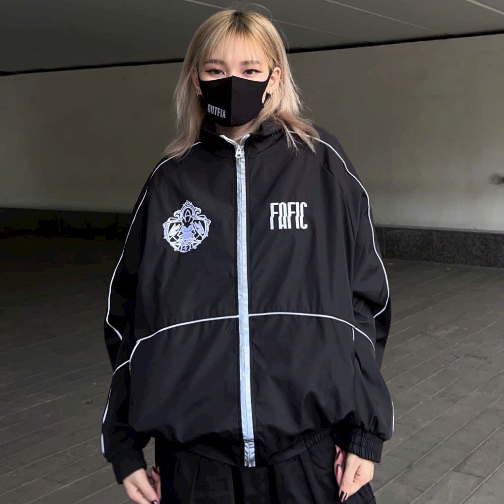 Áo khoác gió vải dù 2 lớp nam nữ unisex khóa zip dày dặn thoáng mát form rộng