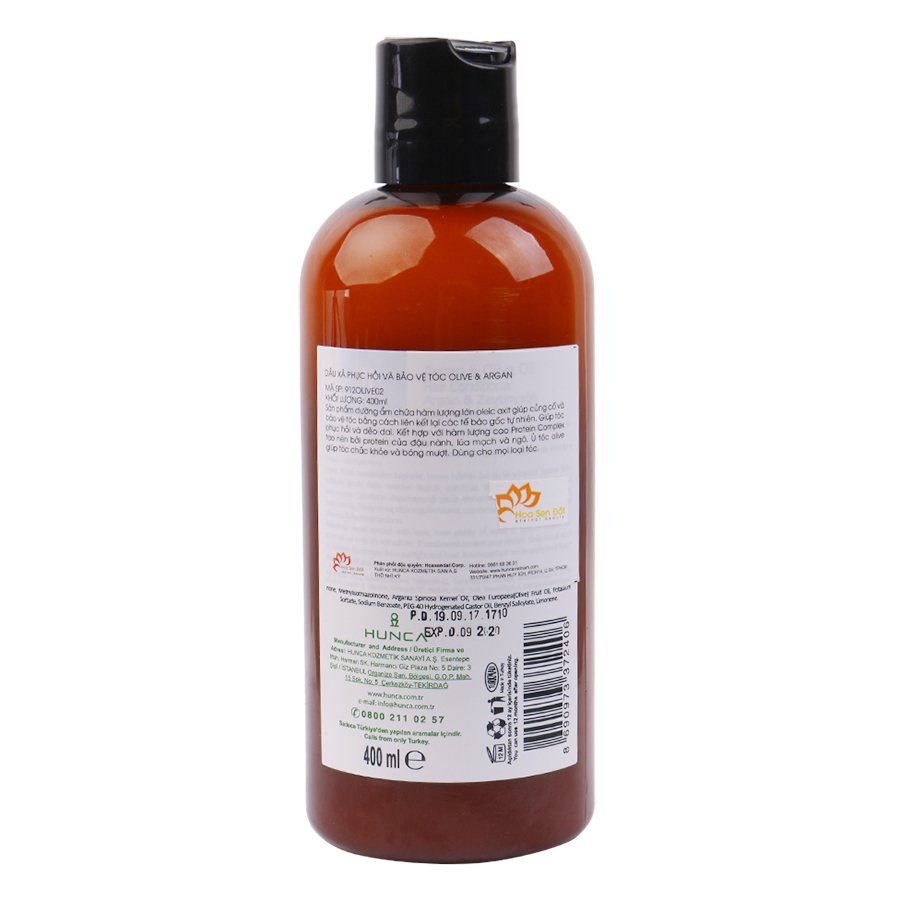 Dầu Xả Phục Hồi Và Bảo Vệ Tóc Chiết Xuất Olive Và Argan (400ml)