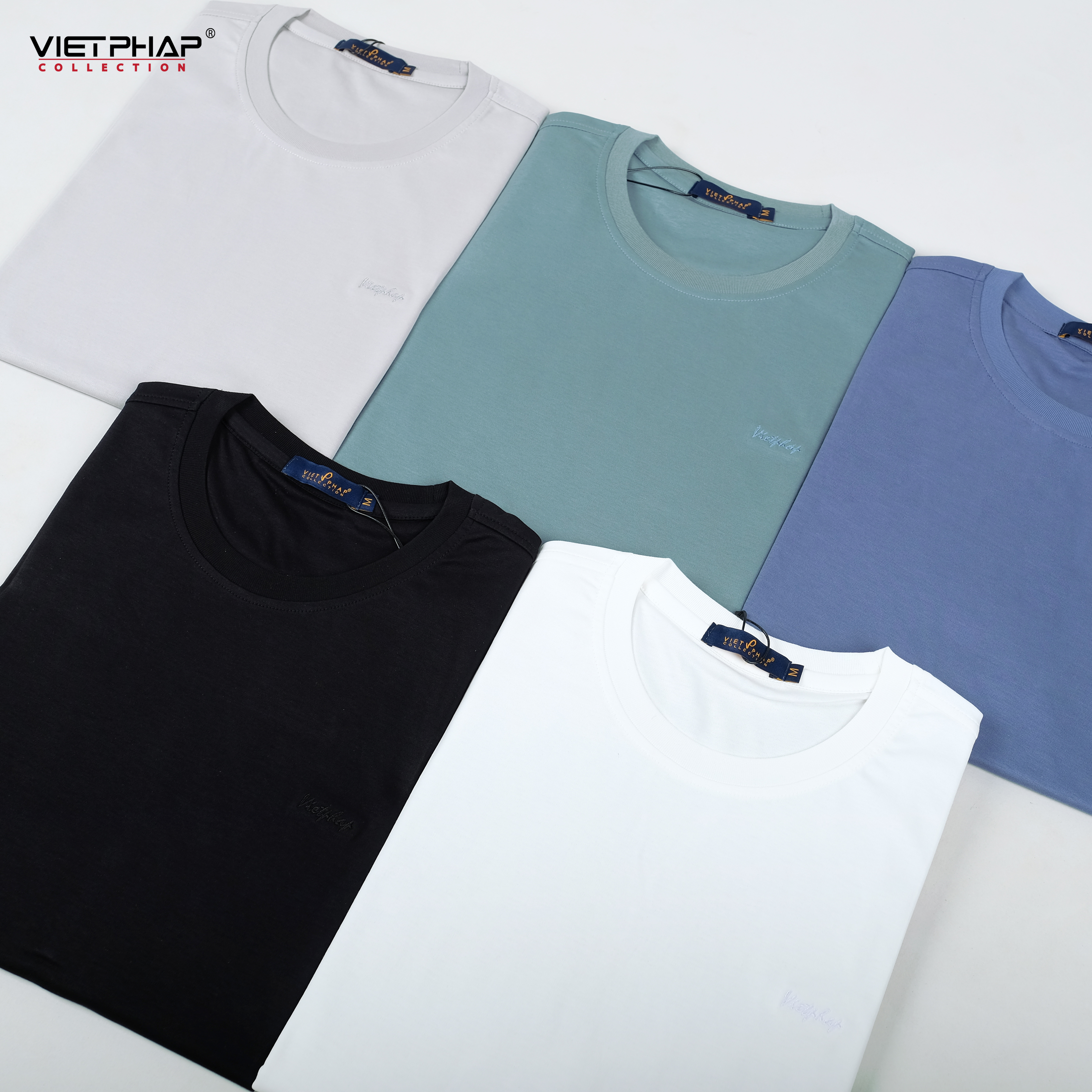 Áo Thun T-Shirt Nam Cao Cấp VIỆT PHÁP / Chất liệu cotton 4 chiều, co dãn và thấm hút mồ hôi 901