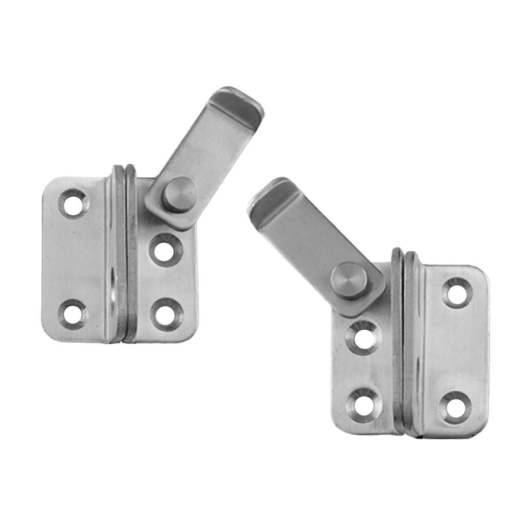 2x Stainless Steel Hasp Latch Lock Sliding Door Bolt for Window Cabinet Door