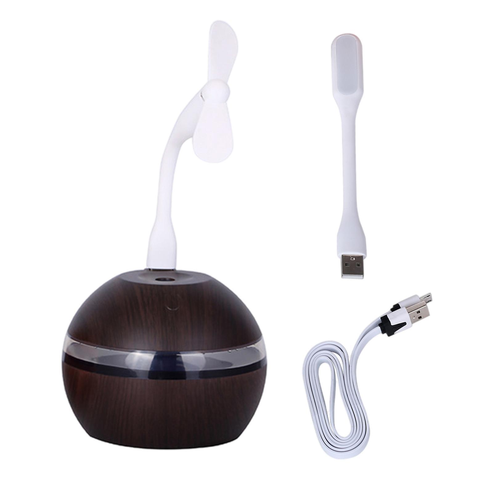 Essential Oil Diffuser with Small Fan LED Light Mist  Bedroom