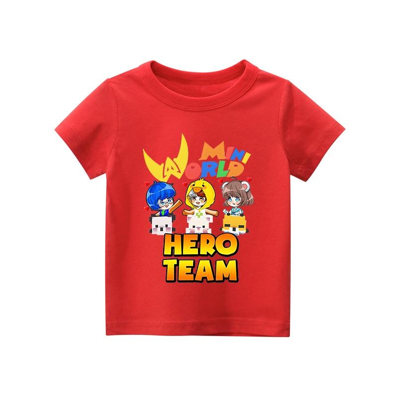 Áo thun trẻ em HERO TEAM 3 , 8 màu áo, đầy đủ size có big size, MÀU KHÁC NHẮN TIN SHOP