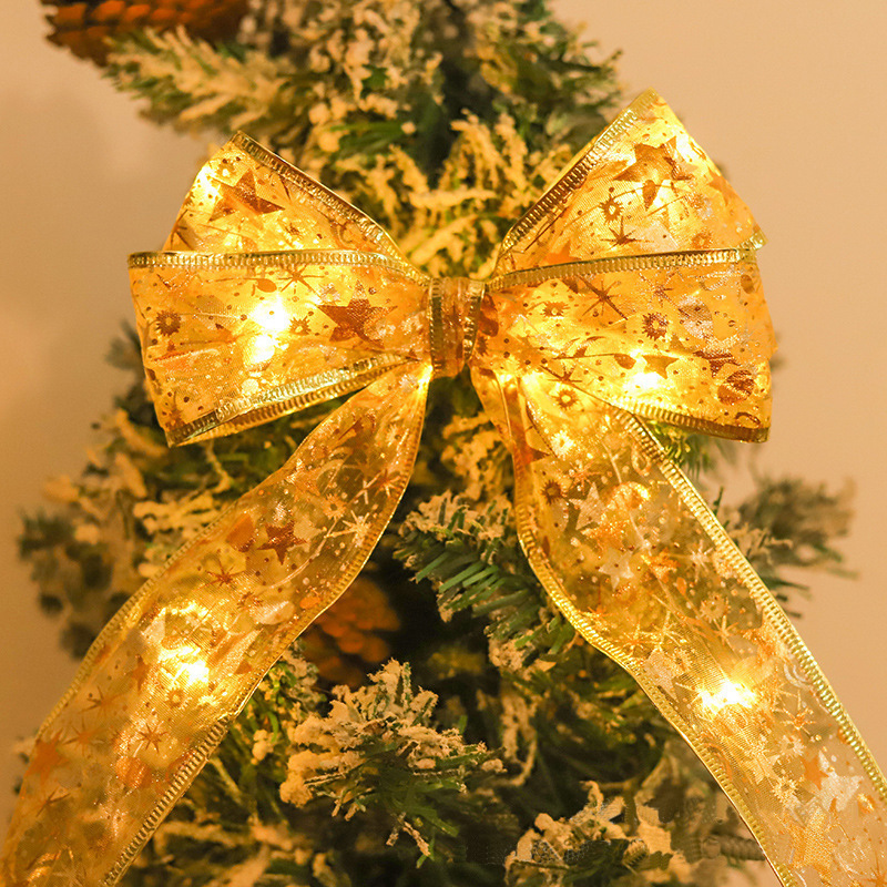 Dây Led Ruy Băng Trang Trí Cây Thông Giáng Sinh Noel Gói Quà 3 Pin AA