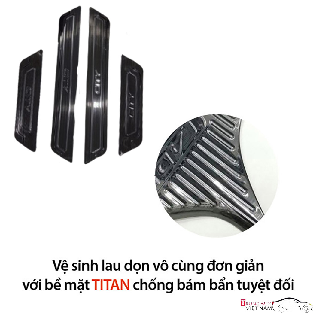 Ốp bậc cửa Titan dành cho xe ô tô HONDA CITY - Hàng Chính Hãng TDVN