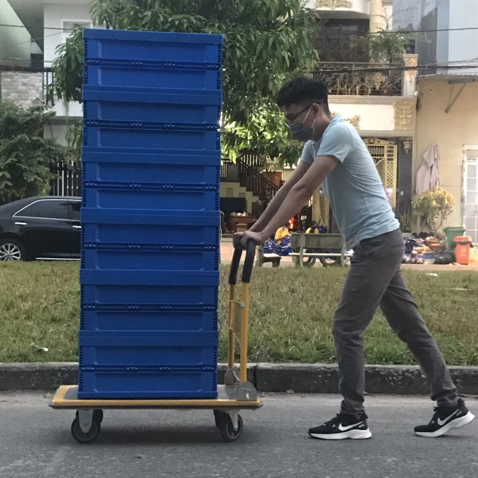 Thùng Đựng Đồ 65L Loại Siêu Dày - Hộp Để Đồ Gấp Gọn Đa Năng , Để Cốp Sau Ô Tô - Tiện Lợi , Nhựa PP Cao Cấp