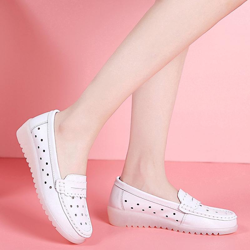 2020 Fashion women outdoor white single sneakers casual nurse shoes