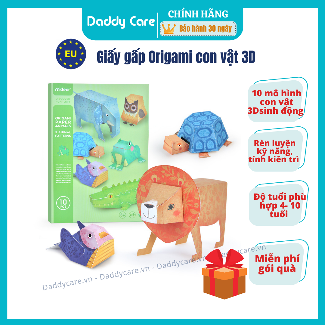 Origami Gấp Thủ Công Các Con Vật , Đồ Chơi Giáo Dục Cho Bé