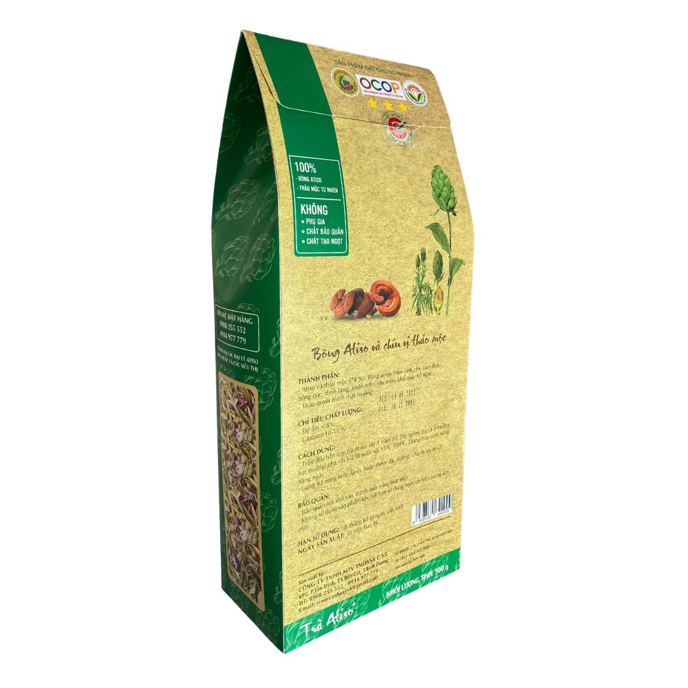 Trà ATISO+ THẠNH PHÁT 100% tự nhiên chất lượng thượng hạng gồm 10 vị thảo mộc GÓI 200gr giúp thanh lọc cơ thể, tốt cho gan thận mật FREESHIP ở HCM