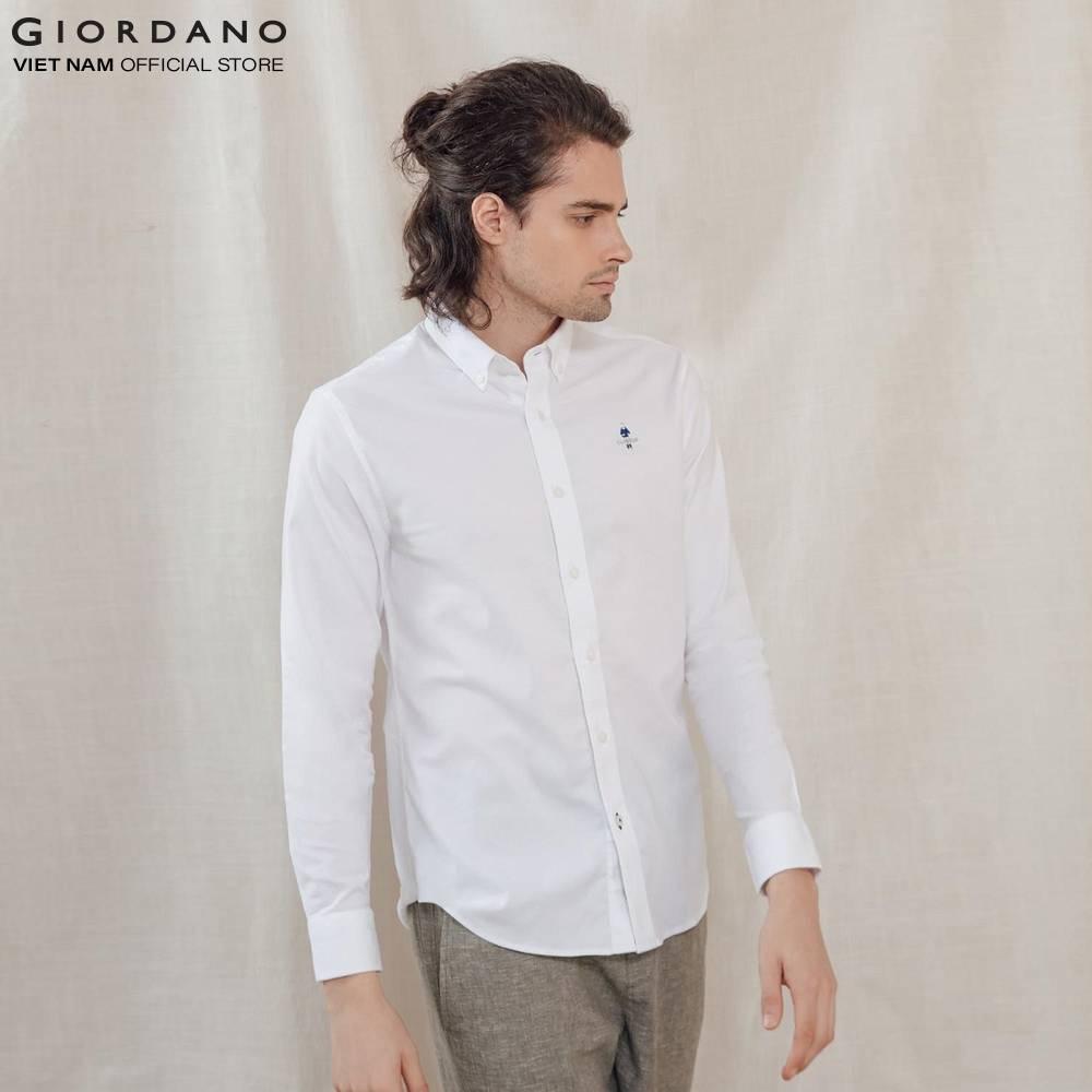 Áo Sơ Mi Oxford Nam Tay Dài Giordano Classic Shirt 01049043