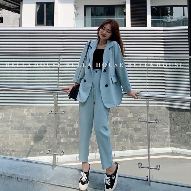 Áo blazer và quần baggy