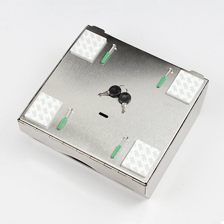 Hộp đựng giấy vệ sinh dáng vuông cỡ đại inox 304