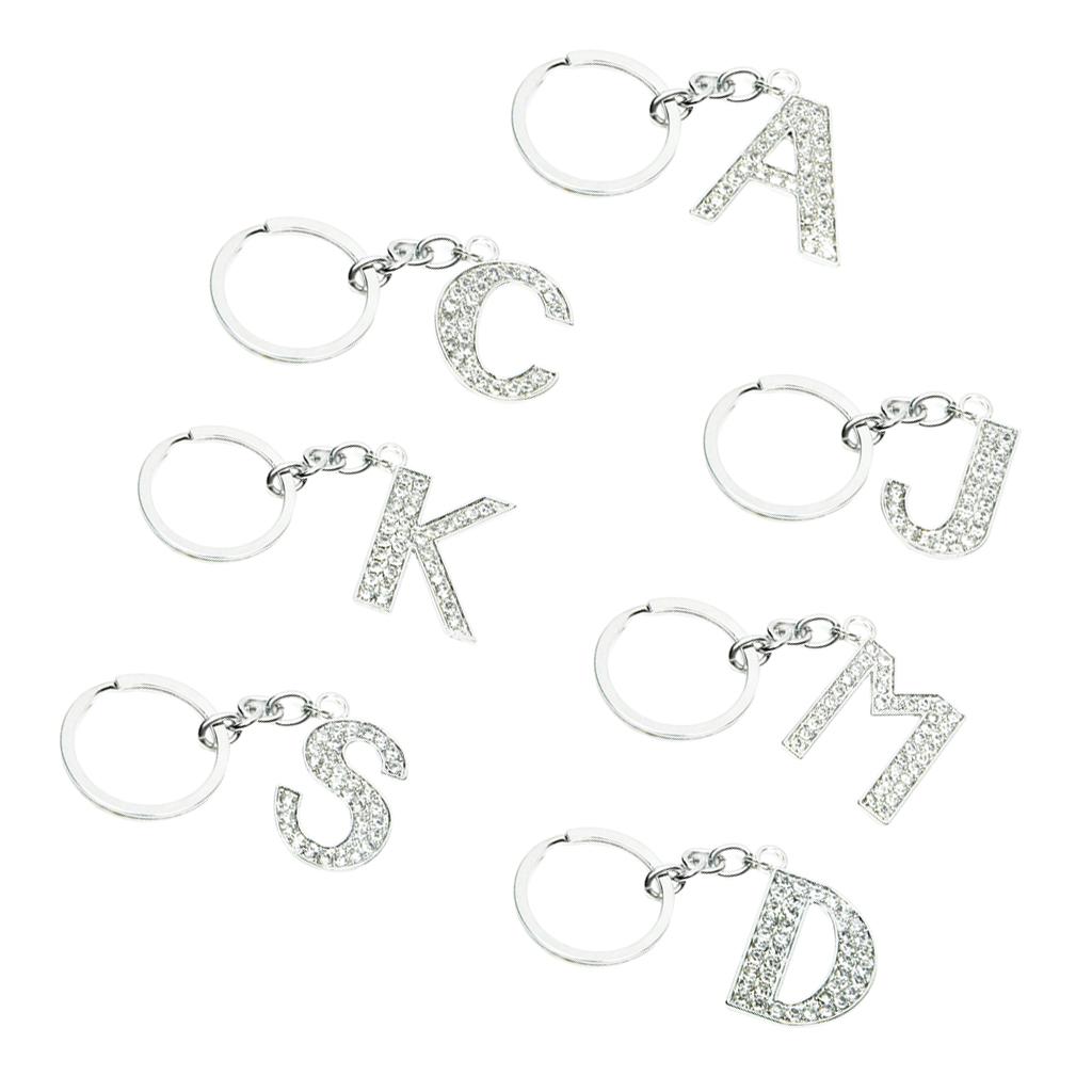 Alphabet Keyring Initials Keyring Shiny Key Chain Letters