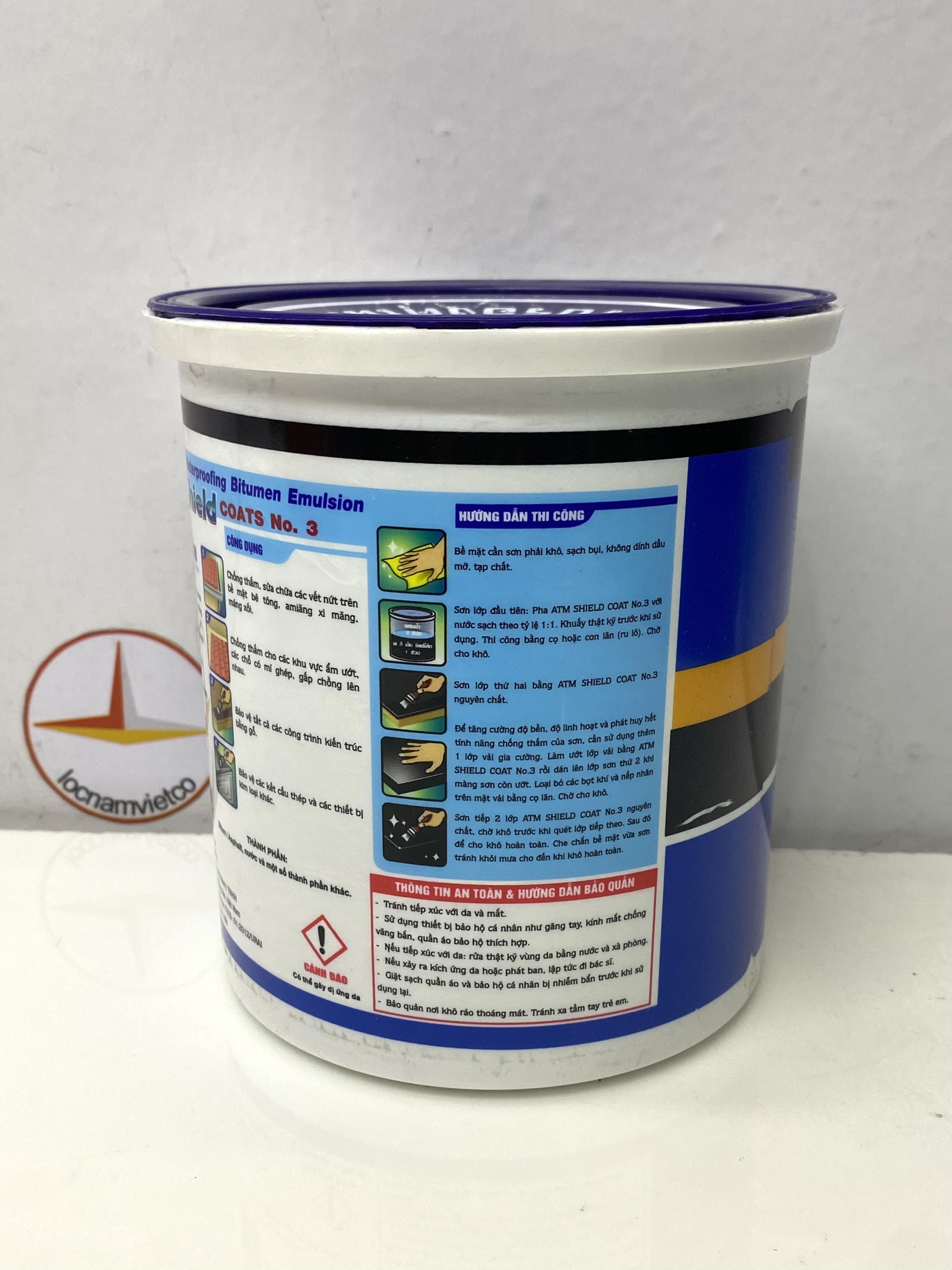 Sơn Bitum - chống thấm nhựa đường màu đen 1kg
