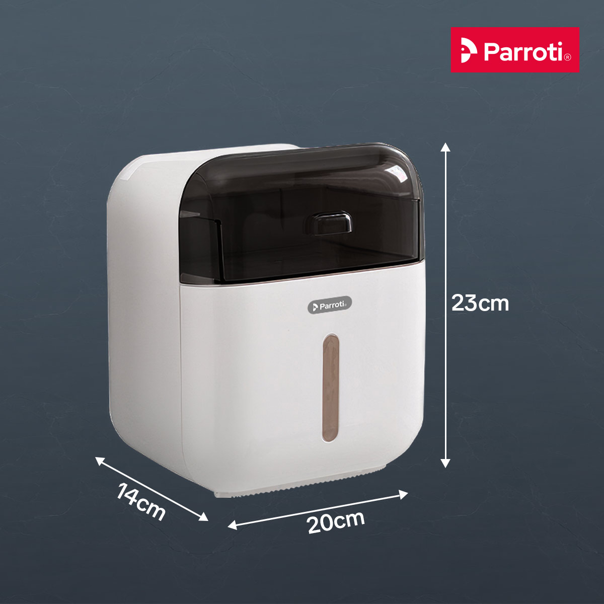 Hộp đựng giấy vệ sinh cao cấp, có khay để điện thoại, có khay để đồ cá nhân - Parroti Rebox - RB01
