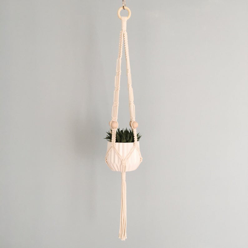 Dây Treo Tường Trang Trí Chậu Cây Cảnh Macrame. Sản phẩm Handmade Nghệ Thuật, Sử Dụng Trang Trí Nhà Cửa, Quán Cafe,Homesaty, Quà Tặng Ý Nghĩa. DT515