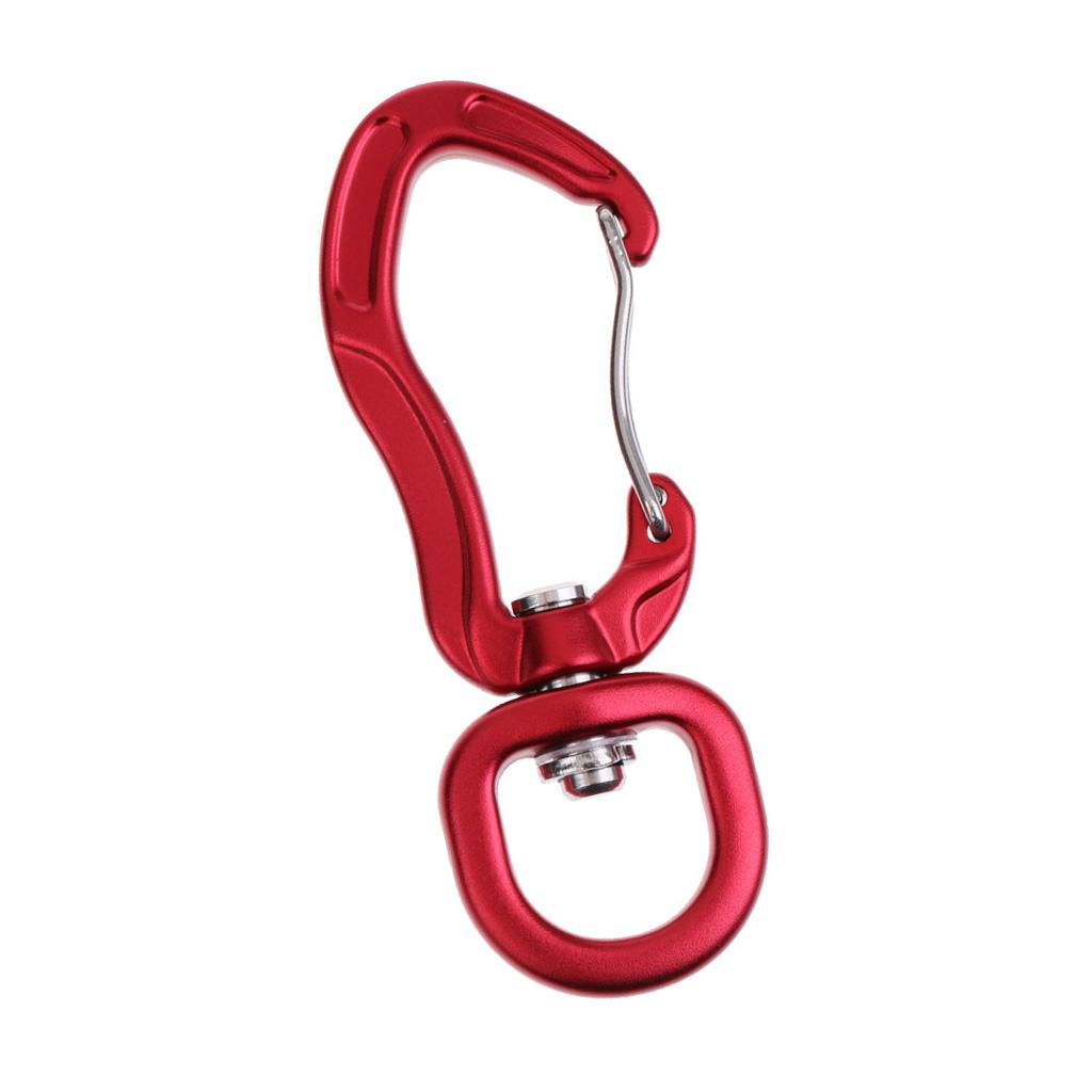 400KG Multi-purpose Aluminum Swivel Eye Spring Snap Hook Quick Hook Carabiner Red